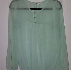 LAST CHANCE- Sheer Long Sleeved Top